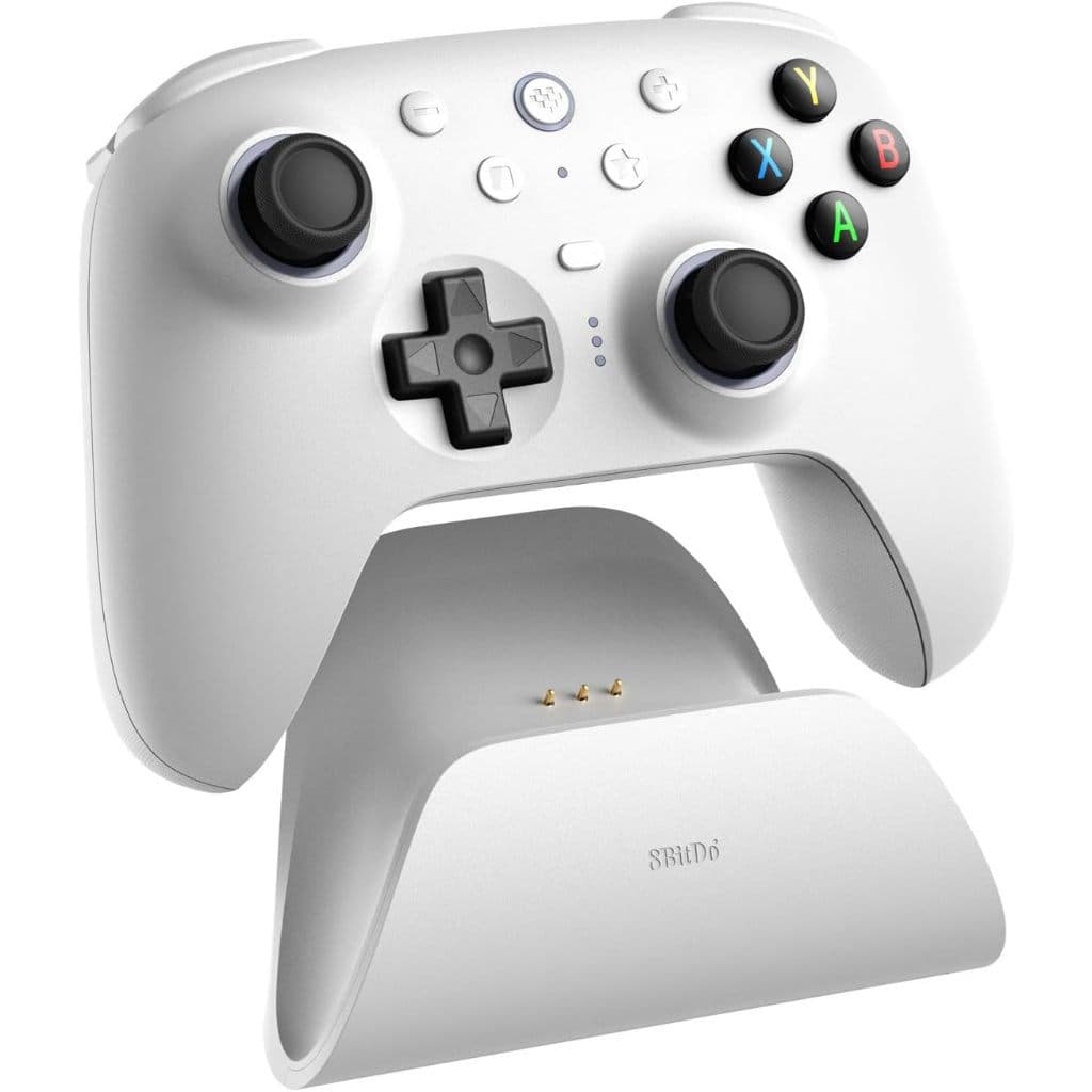 8BitDo Ultimate 2 sem fio, Hall Effect TMR, Tri-Mode, Com Base para PC/ Android/ Steam - Original
