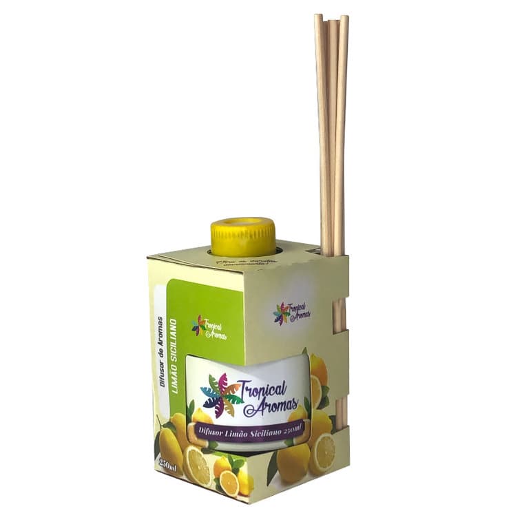 Difusor de Ambiente Aromático Limão Siciliano 250ml Tropical Aromas