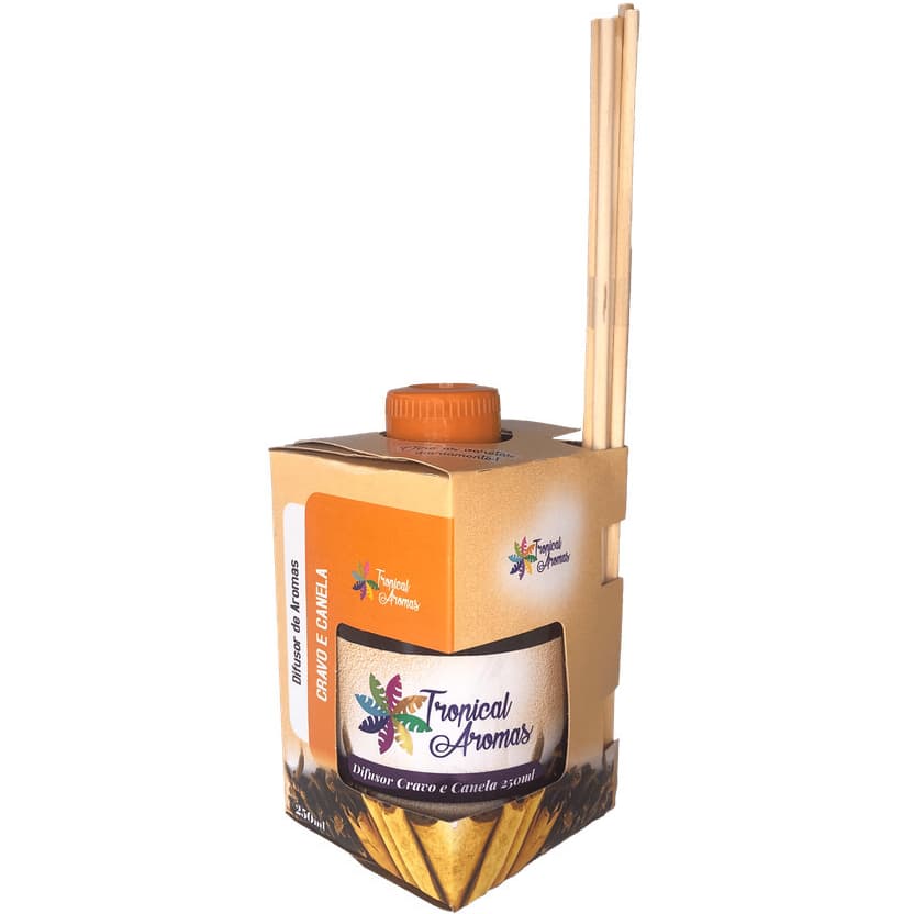 Difusor de Ambiente Aromático Cravo e Canela 250ml Tropical Aromas