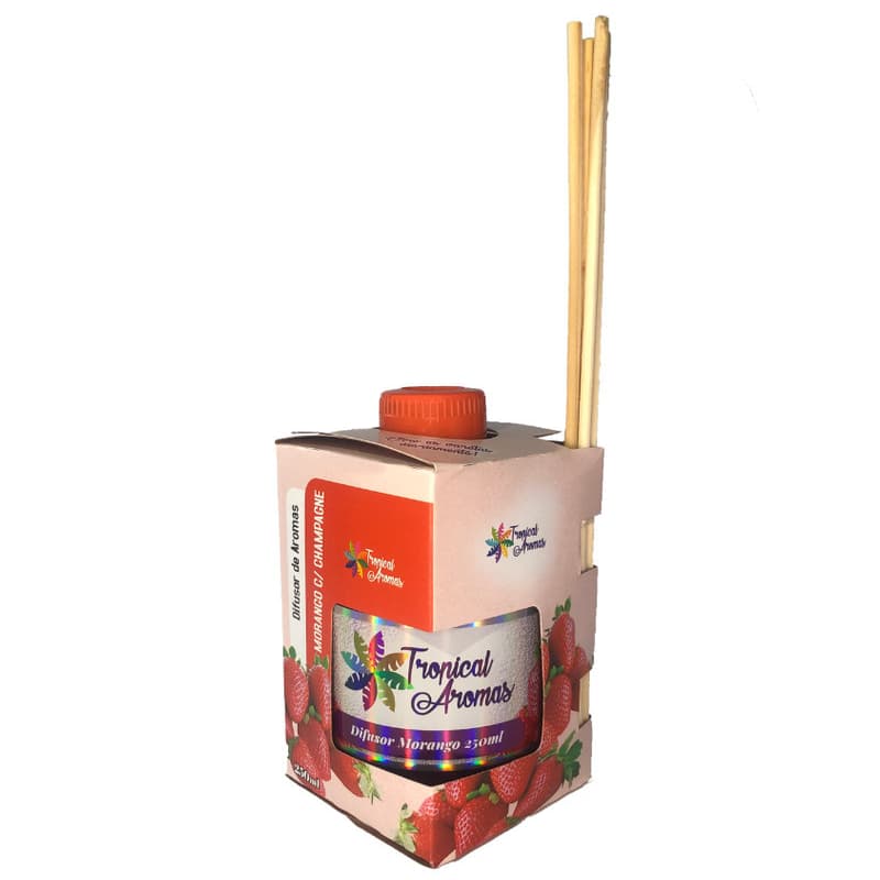 Difusor de Ambiente Aromático Morango Champagne 250ml Tropical Aromas