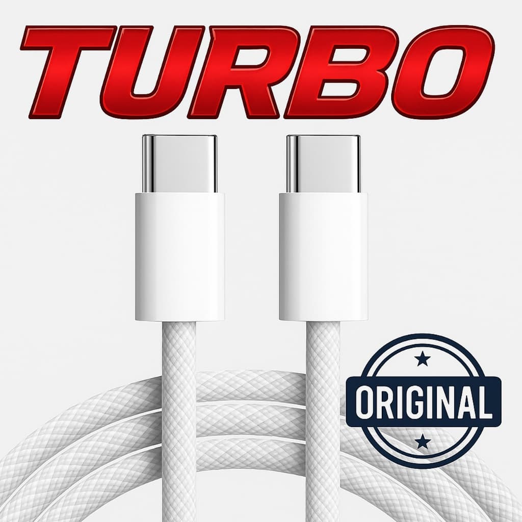 Cabo Tipo C USB Turbo Rápido Carregador Dados Super Reforçado em Nylon Original