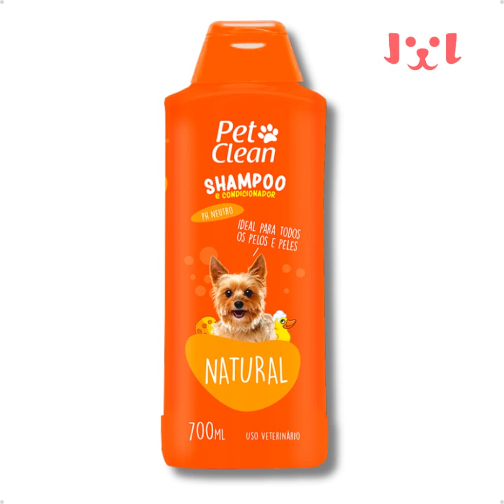 Shampoo e Condicionador Pet Shop para Cachorro e Gato Pet Clean Natural - 700 ml