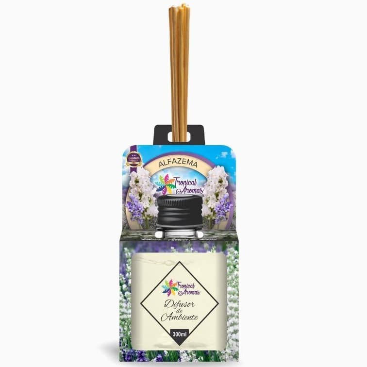 Difusor Aromatizador de Ambiente Perfumado Premium Alfazema 300ml Tropical Aromas