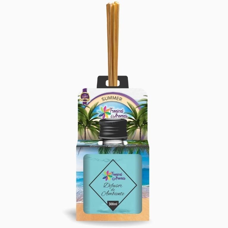 Difusor Aromatizador de Ambiente Perfumado Premium Summer 300ml Tropical Aromas