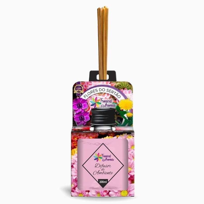 Difusor Aromatizador de Ambiente Perfumado Premium Flores do Sertão 300ml Tropical Aromas