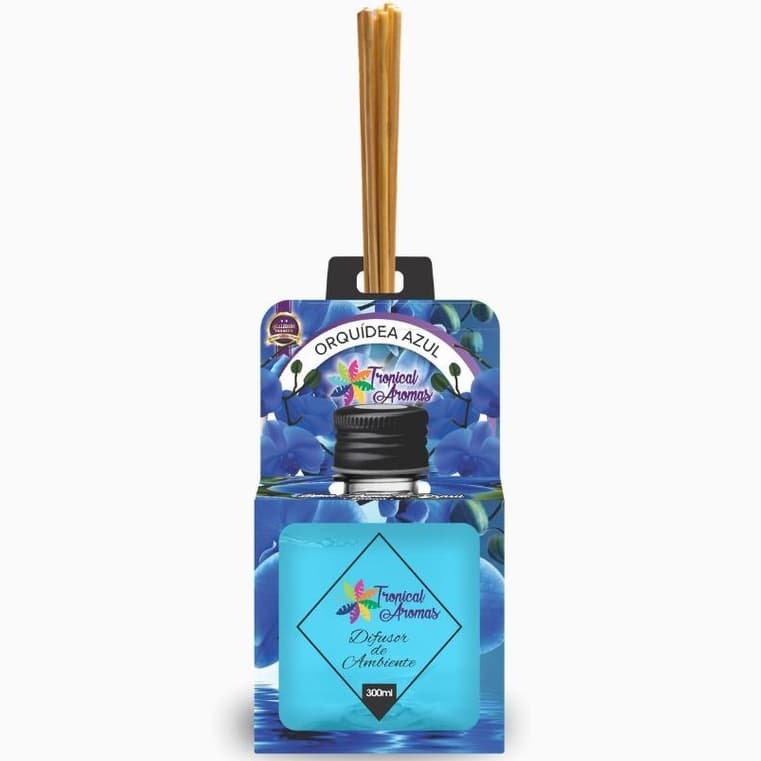 Difusor Aromatizador de Ambiente Perfumado Premium Orquídea Azul 300ml Tropical Aromas