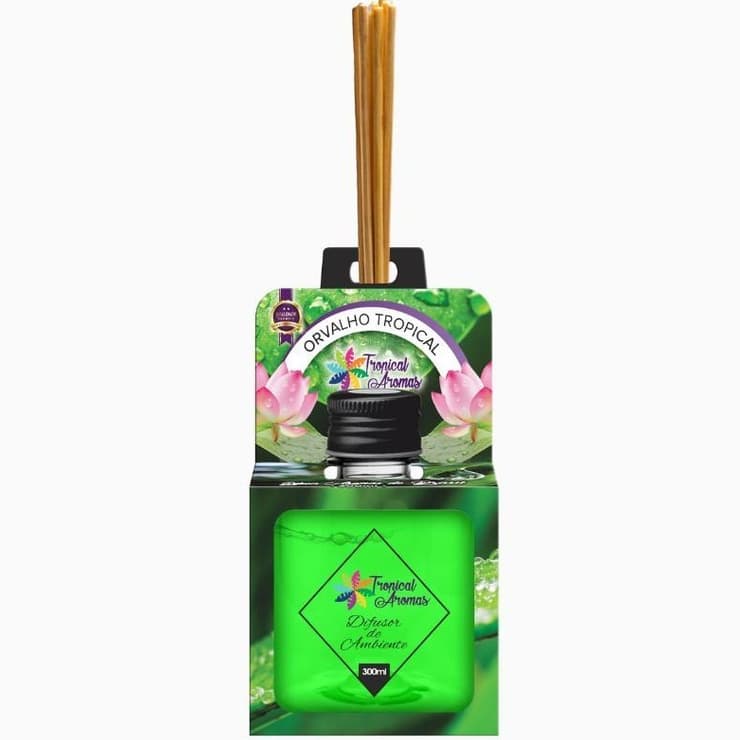 Difusor Aromatizador de Ambiente Perfumado Premium Orvalho 300ml Tropical Aromas