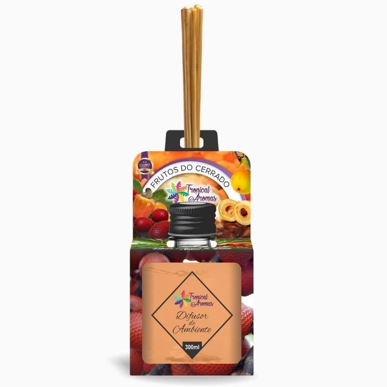 Difusor Aromatizador de Ambiente Perfumado Premium Frutos do Cerrado 300ml Tropical Aromas