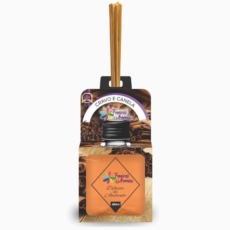 Difusor Aromatizador de Ambiente Perfumado Premium Sementes do Brasil 300ml Tropical Aromas