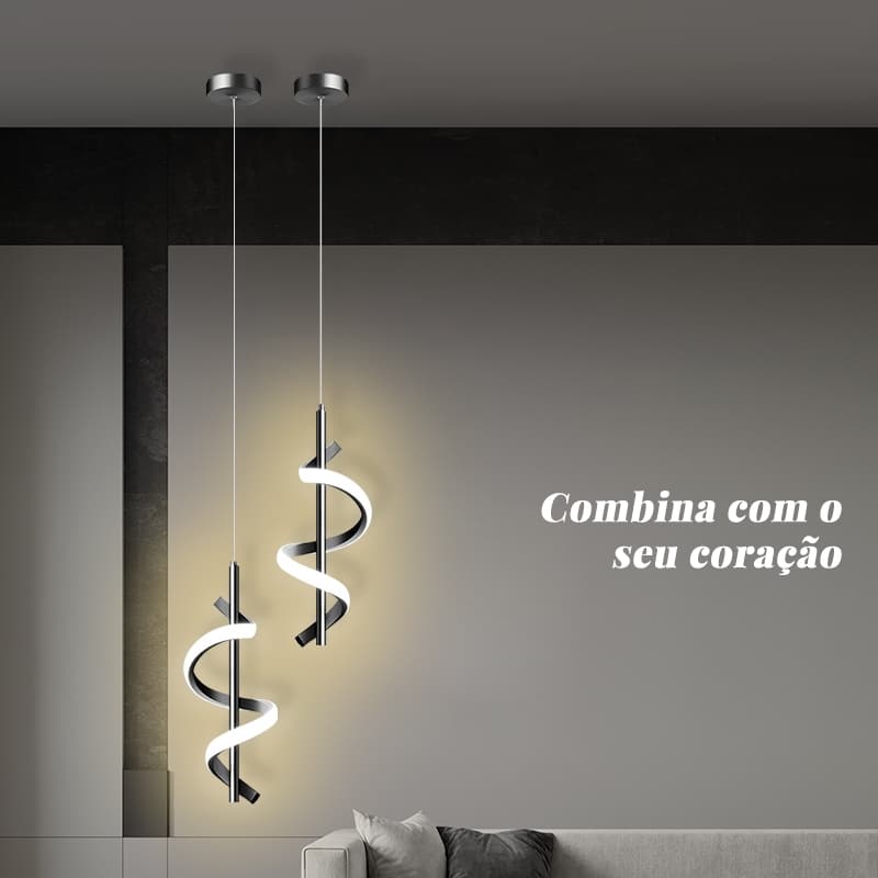Luminária De Teto Pendente Led Moderna Lustre para Corredor Sala Quarto Cozinha