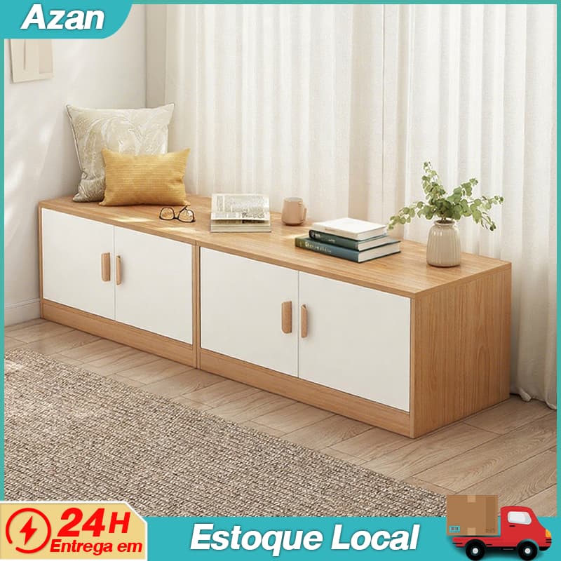 Armário de armazenamento com janela e porta, armário de grande capacidade, janela saliente para quarto, armário de TV