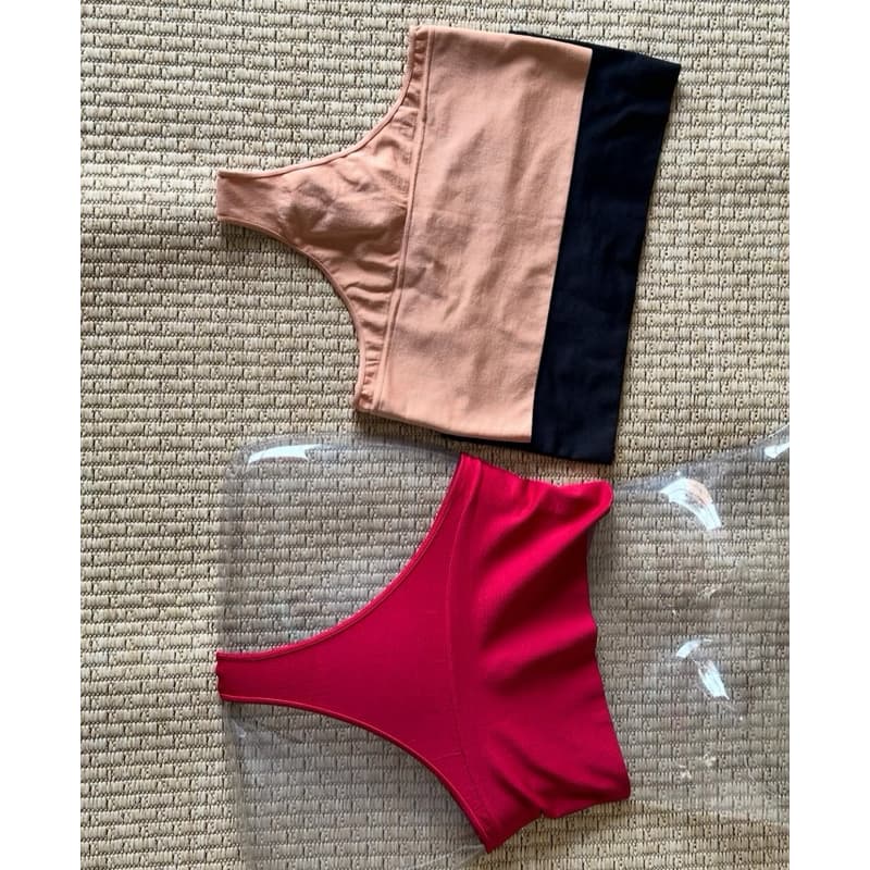 Calcinha modeladora cinta cós alto fio cor variada 1 unidade