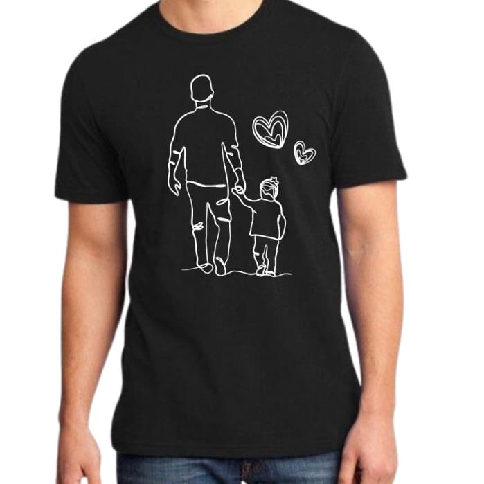 Camiseta Dia Dos Pais Pai e Filha 100% Algodão Estampada Top