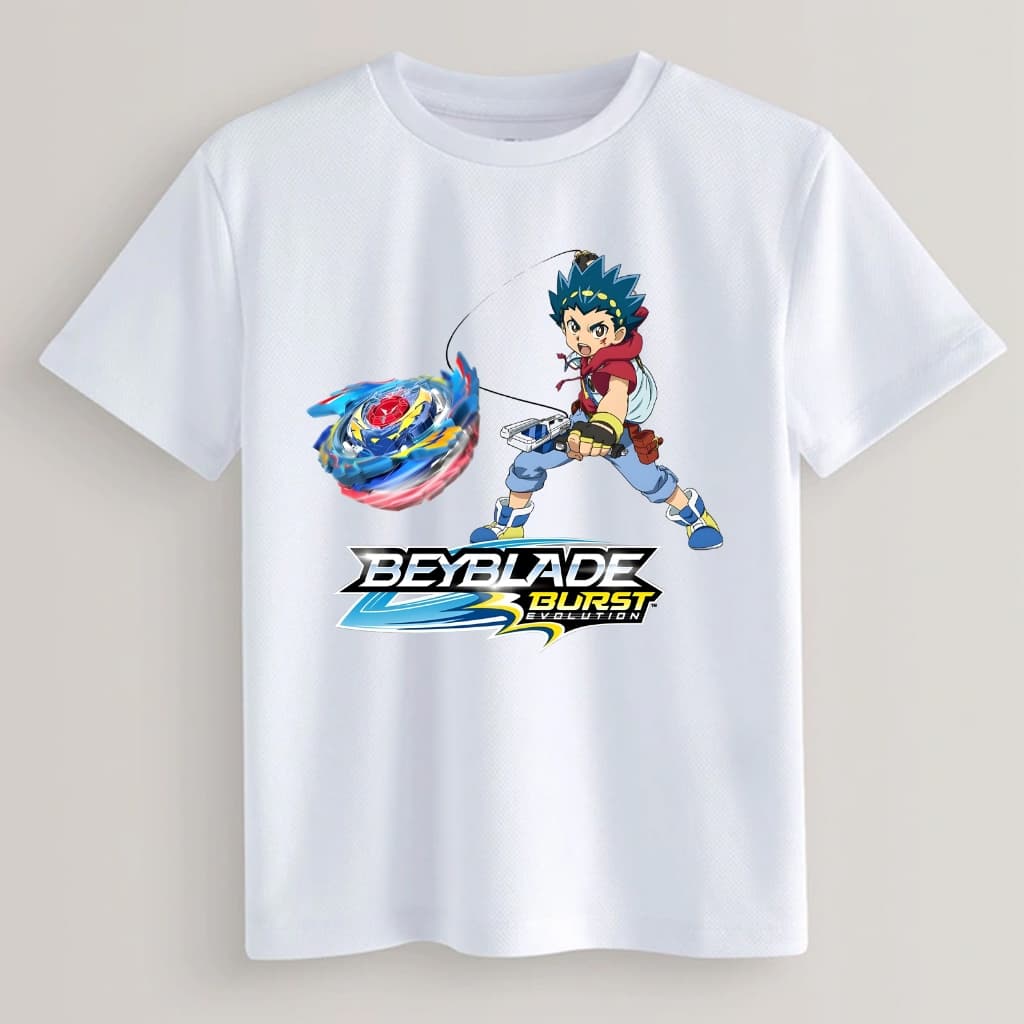 Beyblade Camiseta  Burst Evolution Camisa Infantil Manga Curta 2 ao 12