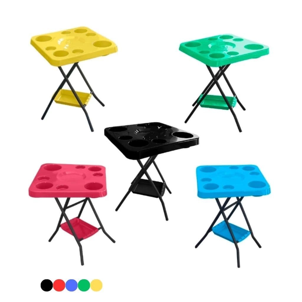 Mesa Petisqueira de Chão Dobrável Multiuso Petiscos Portátil Resistente Leve para Transportar