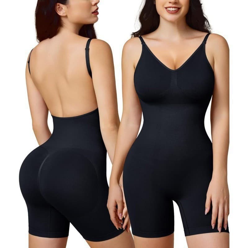 Cinta Modeladora Feminina Macaquinho Modelador Body Segunda Pele Com Alca RegulavelShort Levante Bumbum Afina Cintura