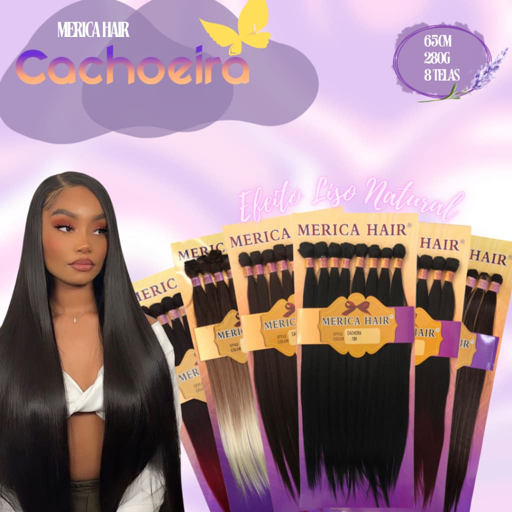 Super Star Cabelo Orgânico 100% Fibra Premium Liso 60cm