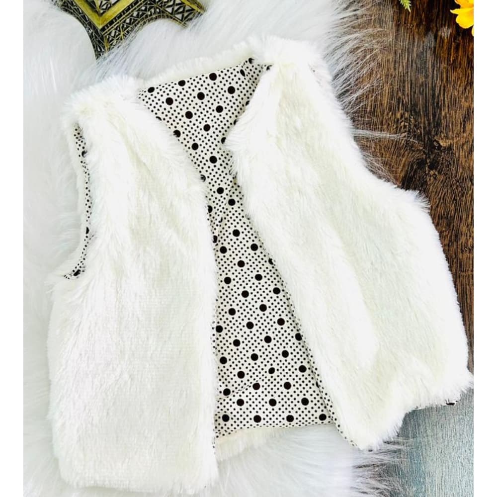 Colete Infantil  Pelúcia Pelo Quentinho Menina Bebê Lindo Forrado batizado festas inverno dupla face
