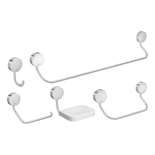 Kit Acessórios Banheiro 5 Pcs Deca Net Cromado