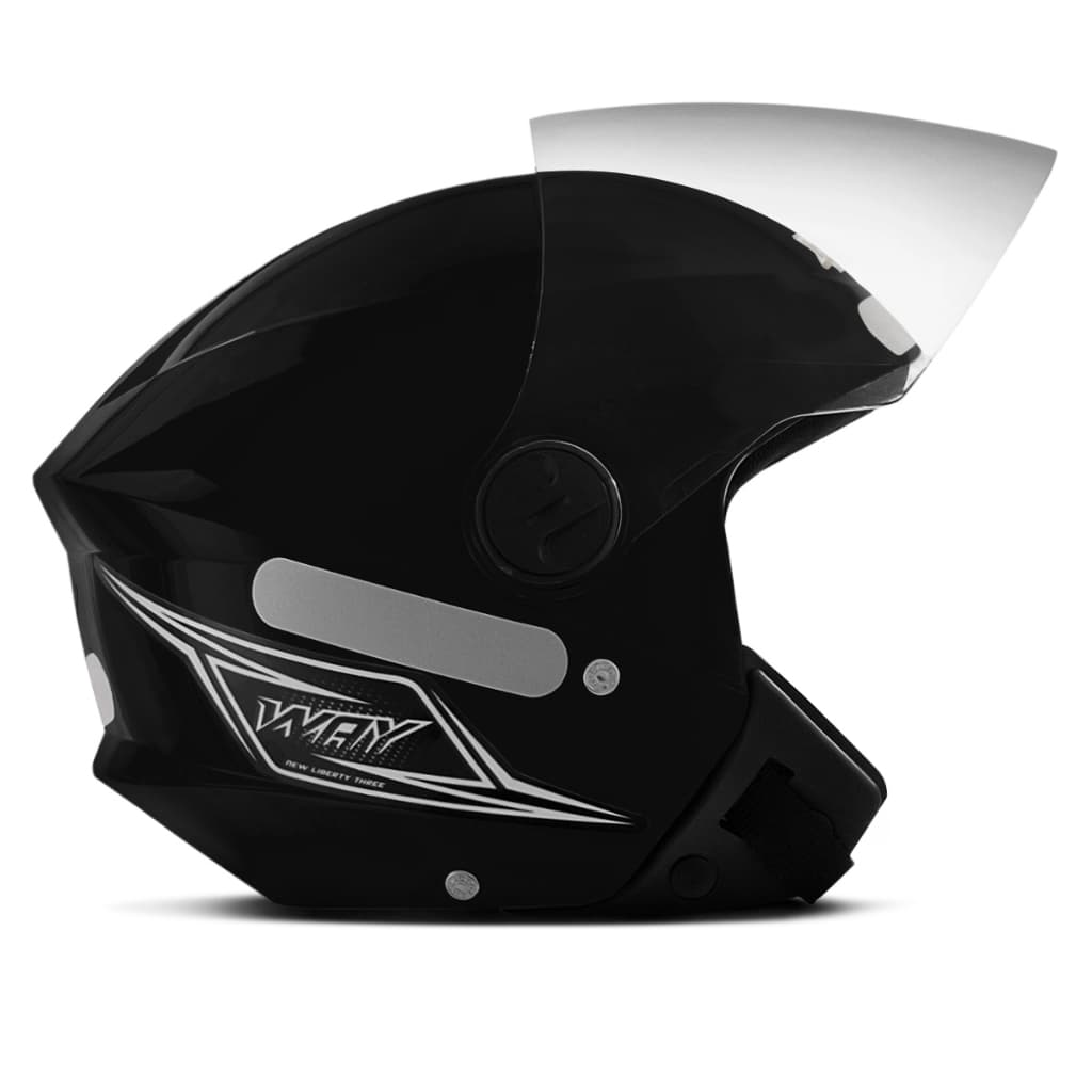 Capacete Para Moto Aberto Preto 58 Brilhante Wey New 3 Original Tork Mascuino Feminino