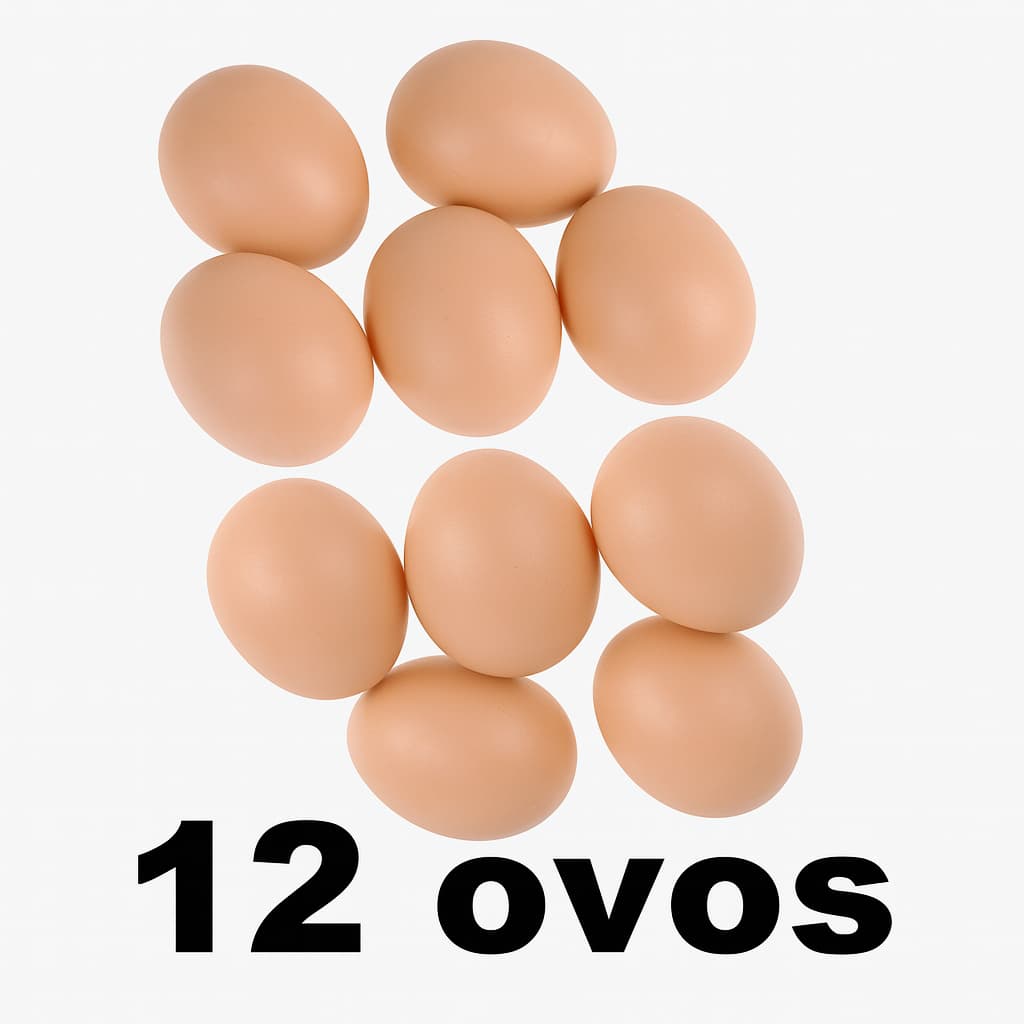 Ovos de Plástico Kit 12 Ovinhos Caipira Ovo Brincadeira Galinha Indez