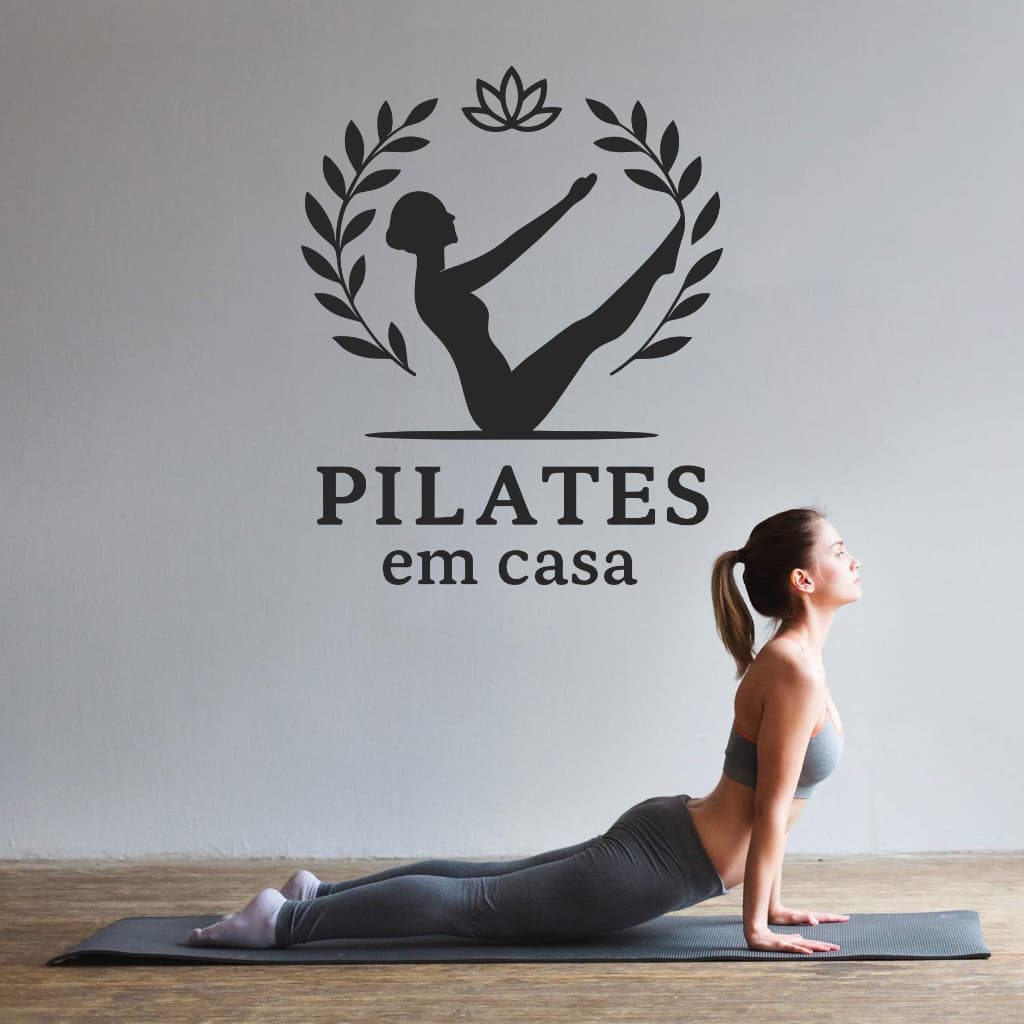 Adesivo de Parede Decorativo Pilates em Casa