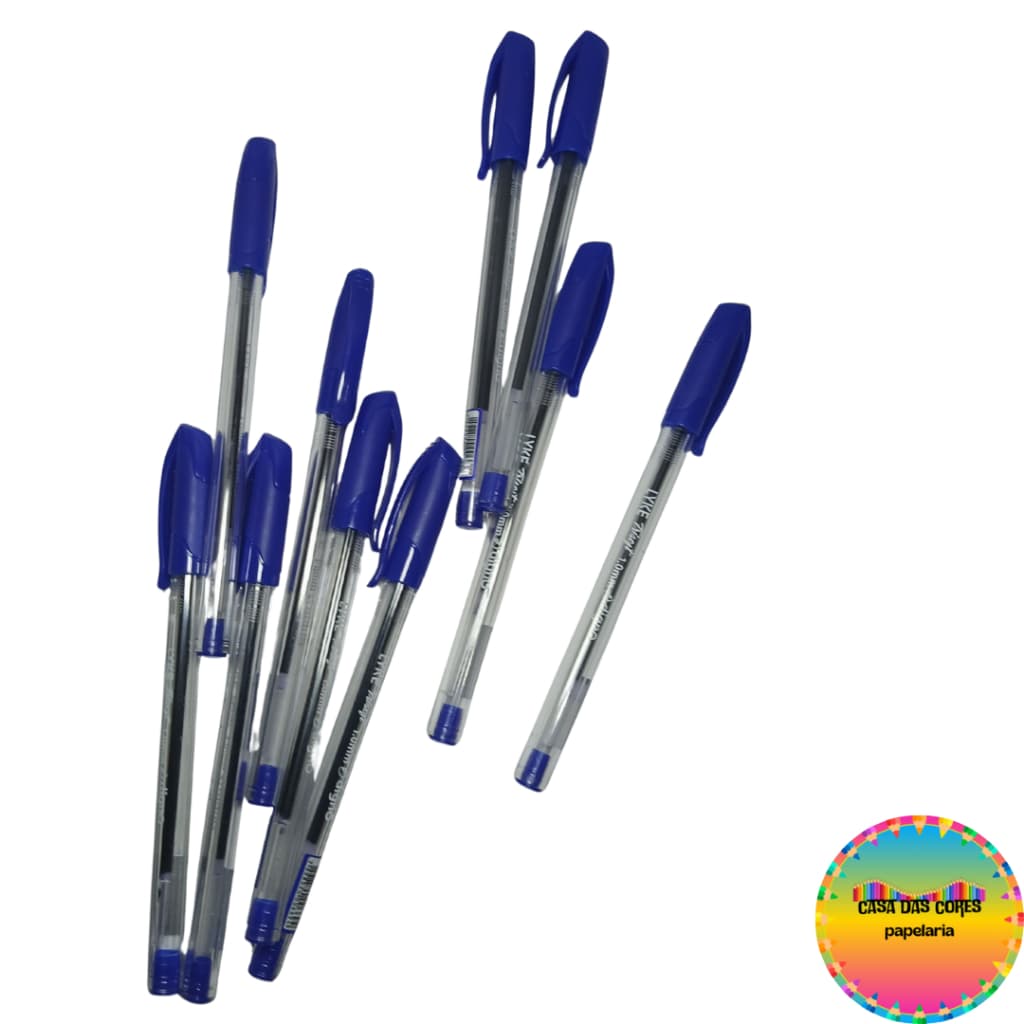 caneta esferográfica like, caneta like, escrita macia, caneta azul, caneta preta, caneta escolar.