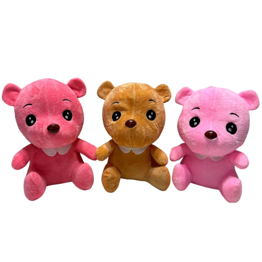 Urso De Pelucia Fofo Com Gravatinha Cesta Nicho Decoracao Infantil Lembrancinha - 20cm