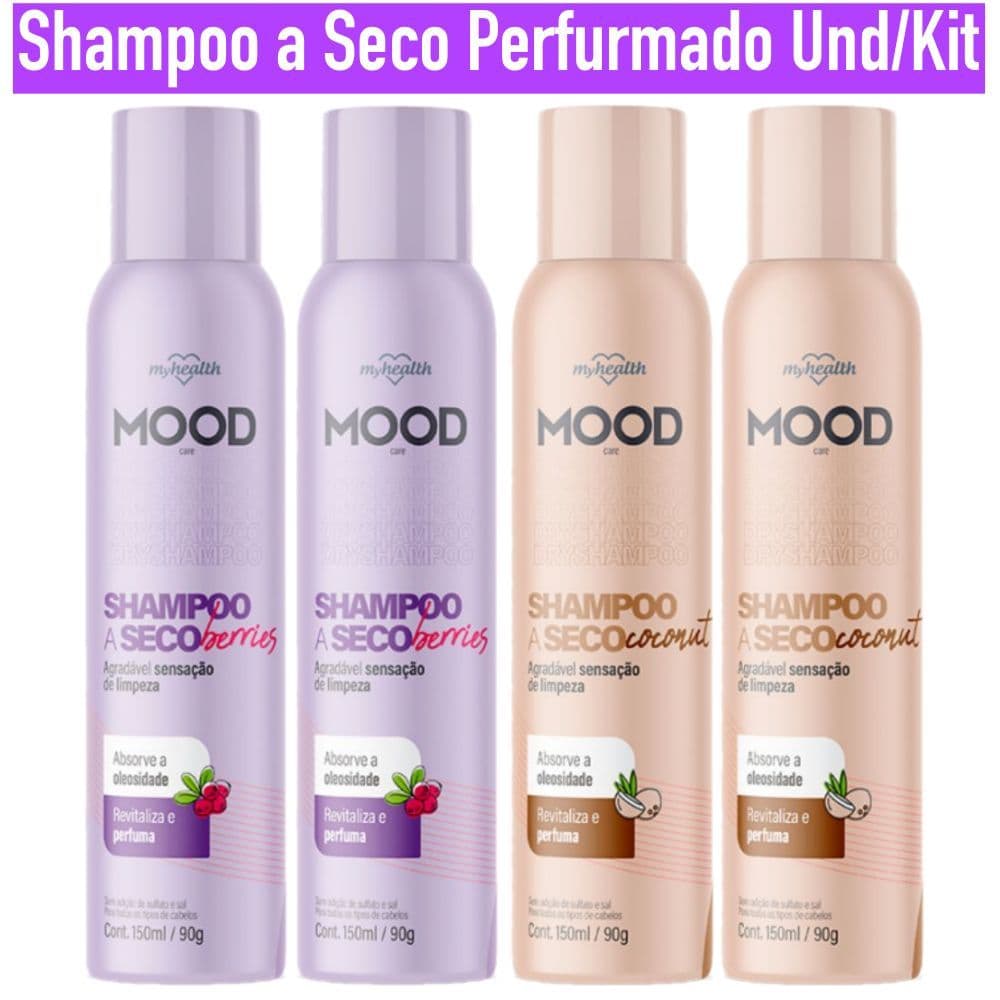 Shampoo a Seco Perfumado Berries ou Coco Mood c/ 150ml MY HEALTH