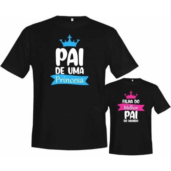 Camiseta Pai e Filha Camisa 100% Algodão Papai de Uma Princesa Blusa T-shirt Envio Imediato