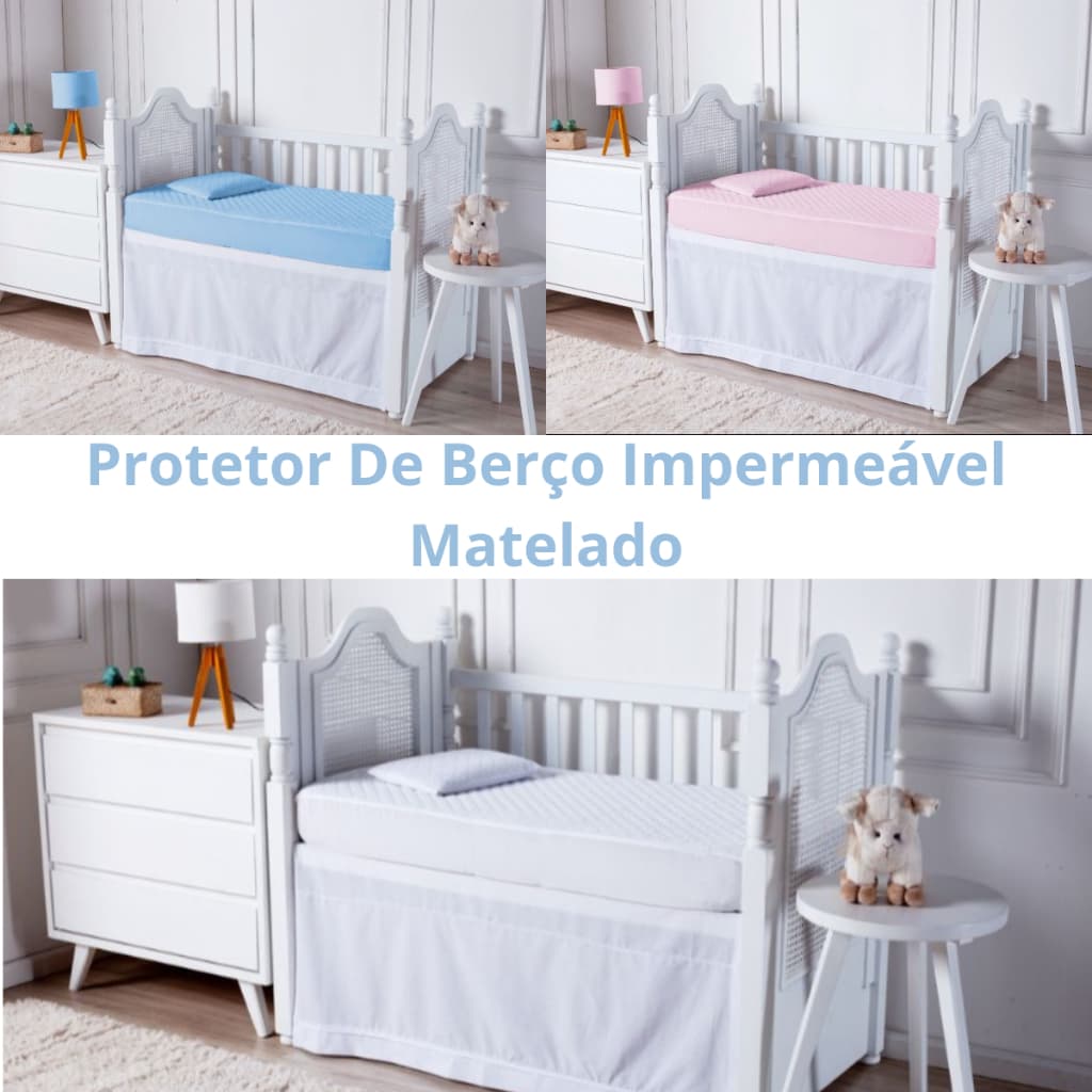 Capa Protetora para Berço Padrão Americano Impermeável Matelado