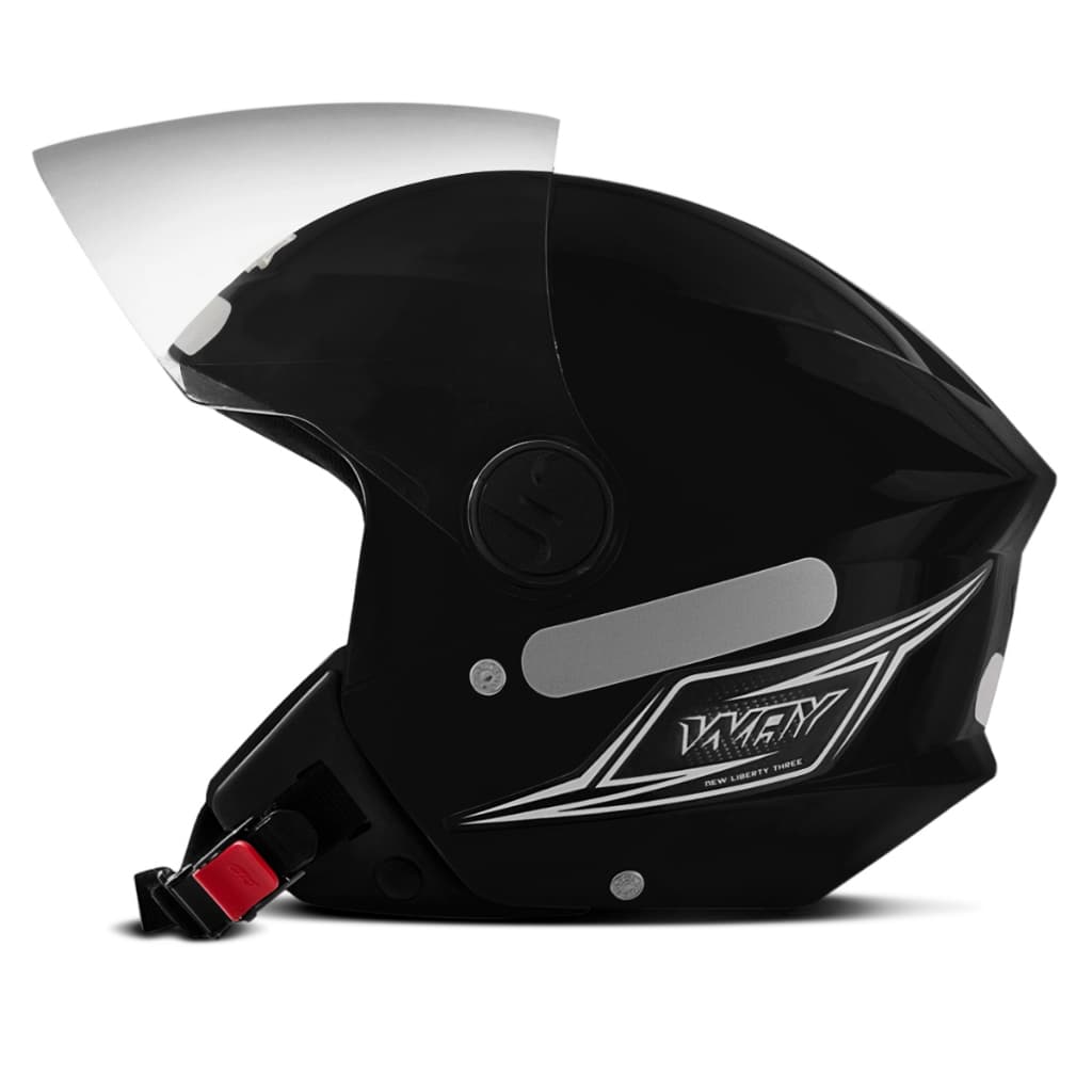 Capacete Para Moto Aberto Preto 60 Brilhante Modelo New 3 Tork Feminino Masculino