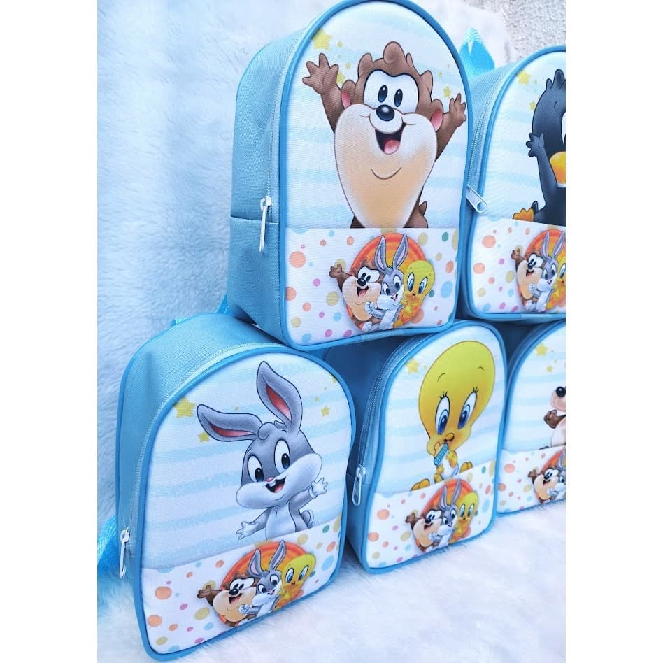 Kit 25 Mochilinhas Personalizadas Looney Tunes, lembrancinha Festa Infantil - Fazemos Todos os Temas.