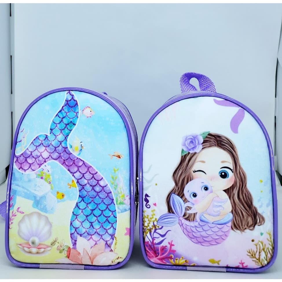 Kit 10 Mochilinhas Personalizadas, Tema Sereia, Mochila Lembrancinha Festa Infantil, realizamos diversos temas.