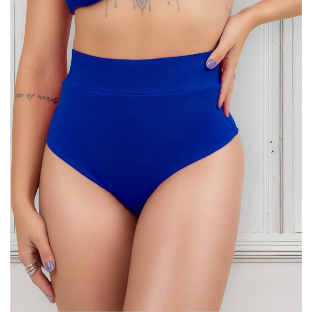 Biquíni Tanga Avulsa Hot Pants Básica Adulto/Calcinha Cintura Alta Moda Praia e Piscina Bikini UV50+