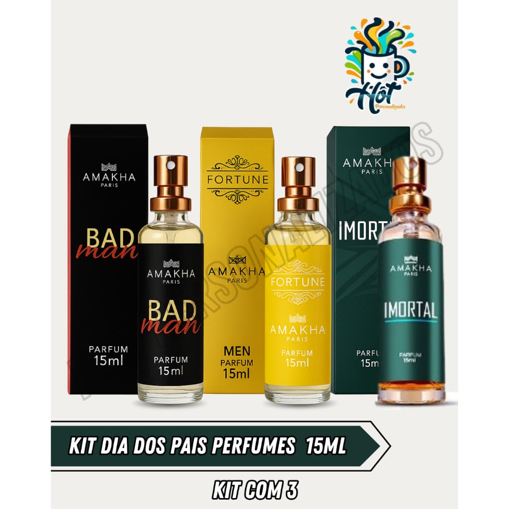 Kit Dia dos Pais Amakha Paris Kit com 3 Perfumes de 15ml