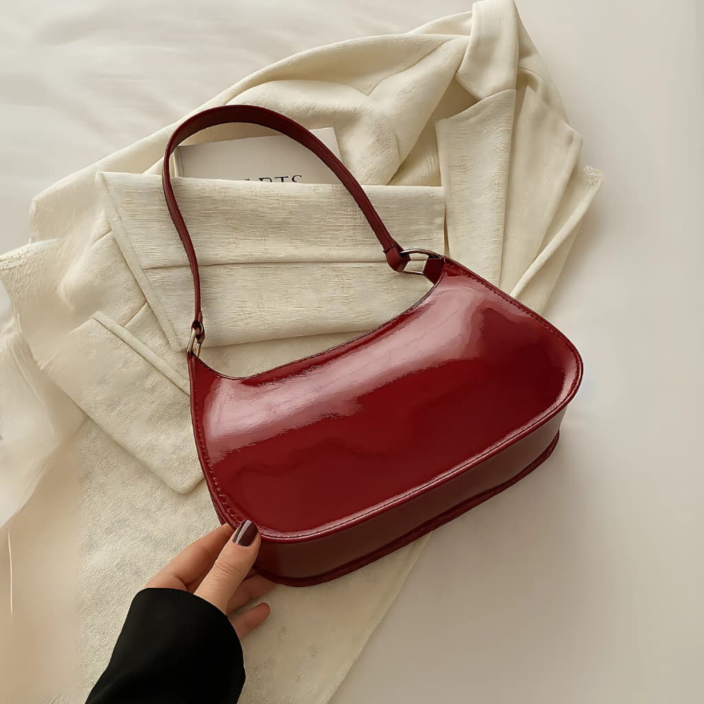Bolsa Feminina Baguete Brilhante Ombro Casual Elegante Envio Imediato