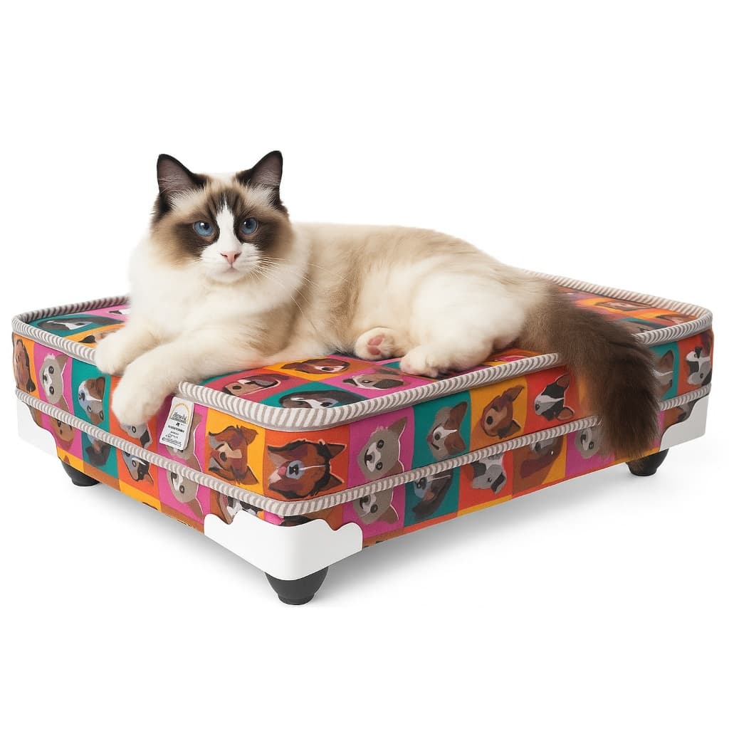 Cama Box Pet Conjugada Para Cachorros E Gatos 45x58x27 Cm Cor Colorido