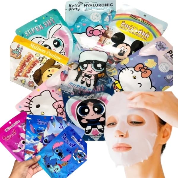 Kit C/Máscaras Facial Coreana skincare Hidratação /suave/Calmante/Ácido Hialurônico/macia por 48h