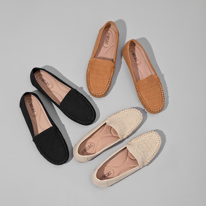 Mocassin feminino confortável sapato feminino Respirável e confortável