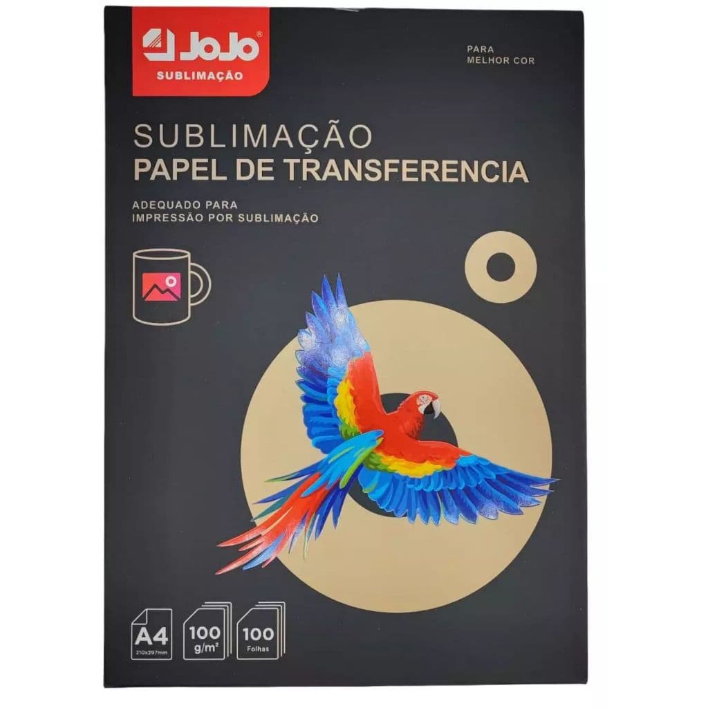 Papel Sublimático JOJO A4 para Sublimação - 100 Folhas