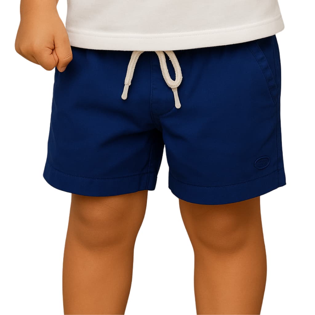 Short ou Bermuda Linho Infantil Masculina Estilo Mauricinho de 2 a 6 anos. Cores Marrom, Verde, Azul