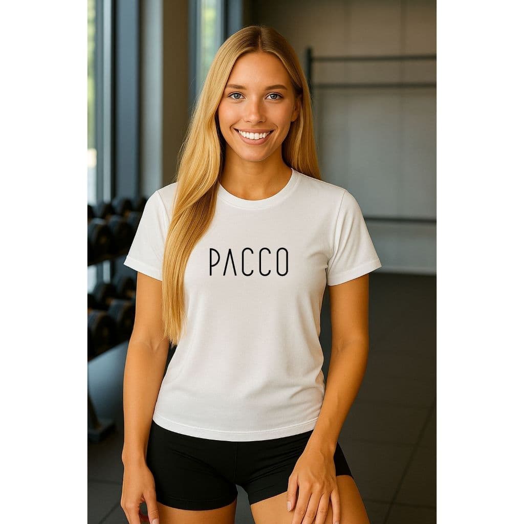 Camiseta Dry Fit Baby Look Paco Corrida Beach Tennis Caminhada Tecido Leve