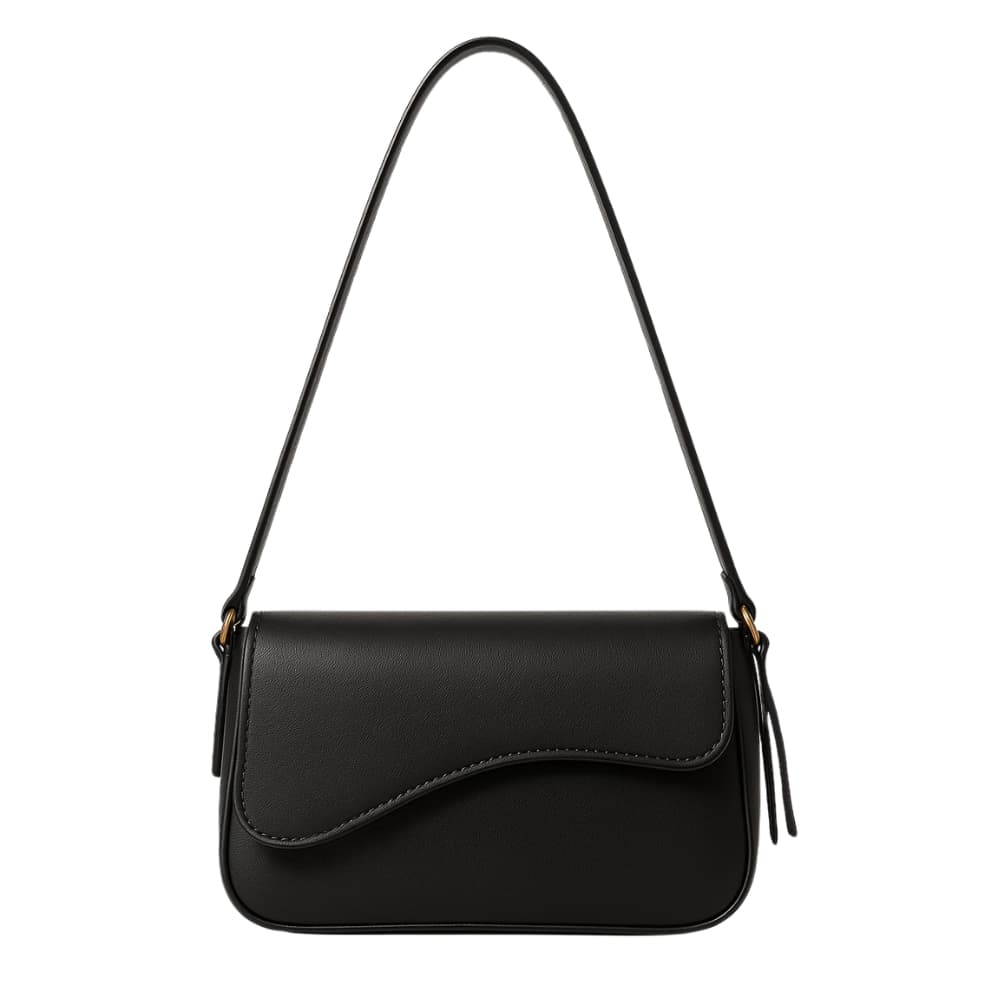 Bolsa Feminina Baguete de Ombro com Alça Ajustável em Couro Casual Elegante – Envio Imediato