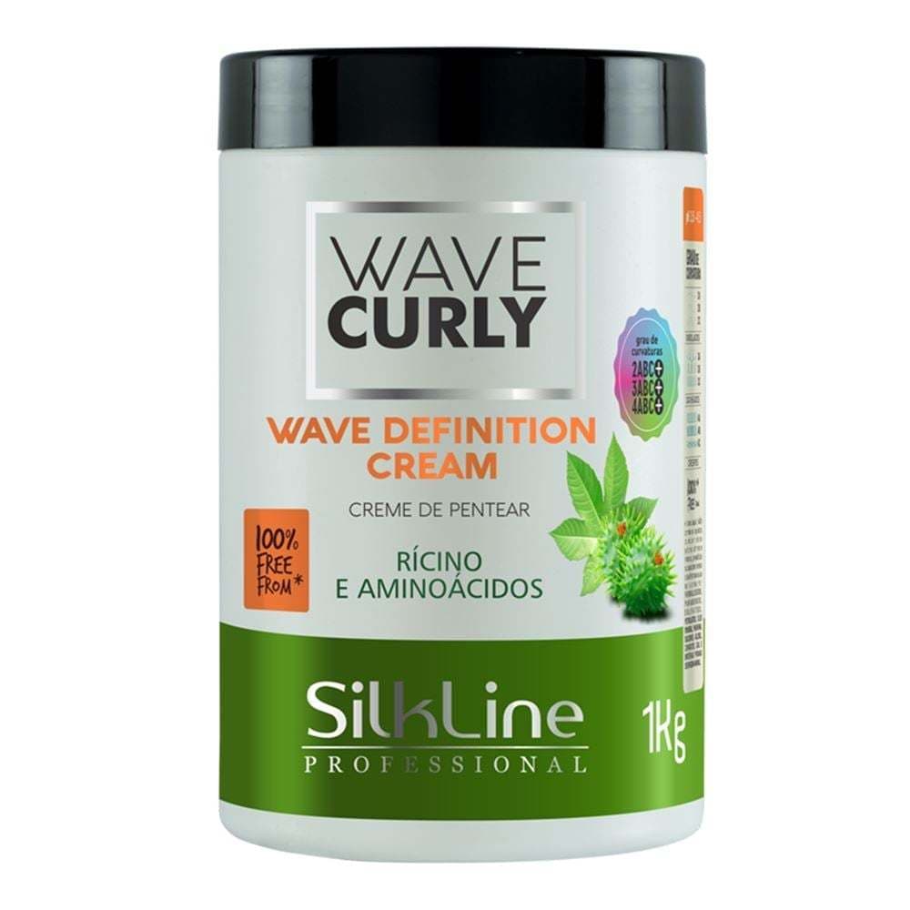 Ativador de Cachos Silk Line Wave Definition Rícino 1kg | Hidratação e Definição