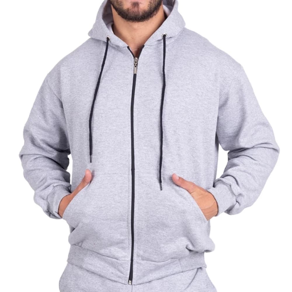 Moletom Masculino Premium Zíper, Capuz, Bolso Canguru | Estilo & Conforto