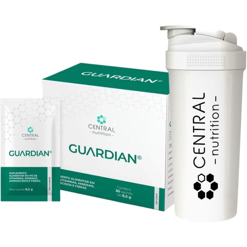 Guardian Aminoácidos - 30 saches de 8,5g - Sem Sabor - Central Nutrition + Coqueteleira Exclusiva
