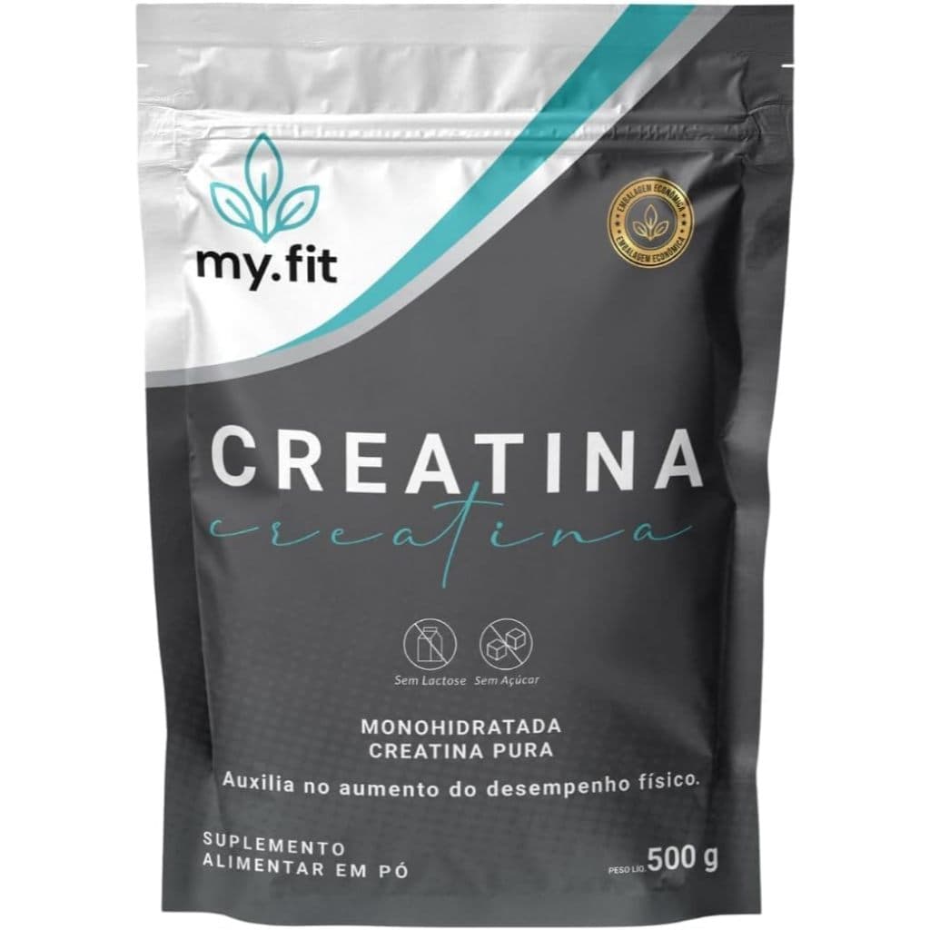 Creatina 100% Pura - Monohidratada com Laudo - Embalagem Econômica, Refil 500g