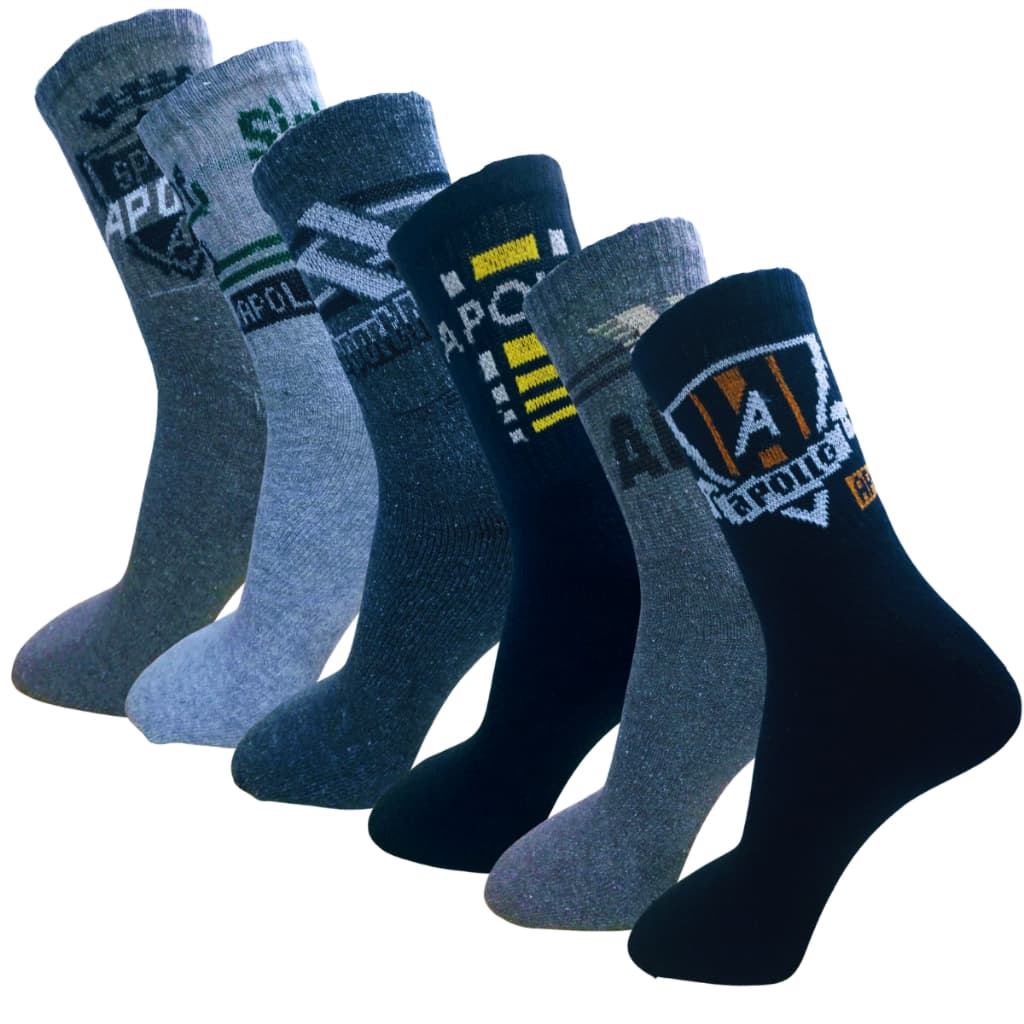 Kit Com 6 Pares De Meias Cano Longo Esportiva