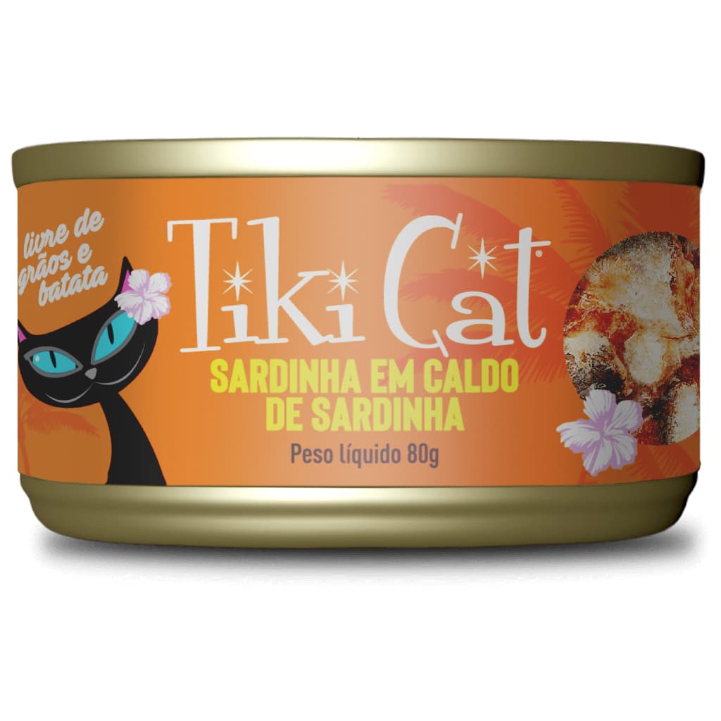 TIKI CAT GRILL SARDINHA 80G – Proteína Nobre e Sabor Natural para Gatos